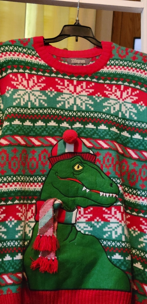 Dinosaur Ugly Christmas sweater XXL
